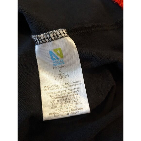 Nano Girls Red Black Dress 5 Embellished Pocket Bow Hearts Long Sleeve Artsy - Picture 7 of 7